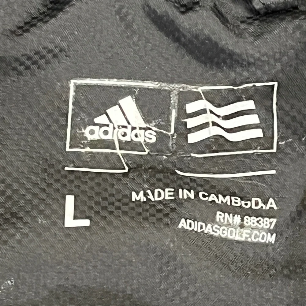 Adidas Golf Mens Black 1/4 Zip Short Sleeve Windbreaker Jacket AE5938 Large